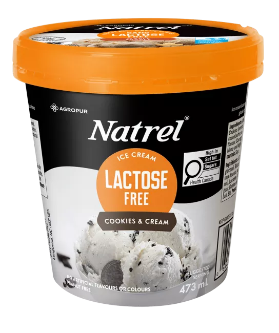 Cookies and Cream Lactose Free Ice Cream | Natrel